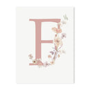 Personalized pink floral letter z wall art nursery decor by Decorbites