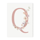 Personalized pink floral letter z wall art nursery decor by Decorbites