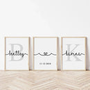 GobekUsa Personalized Set of 3 Custom Name Wall Art