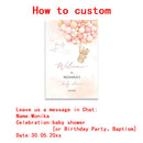 GobekUsa Personalized Teddy Bear Baby Shower Welcome Sign