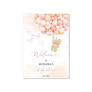 GobekUsa Personalized Teddy Bear Baby Shower Welcome Sign