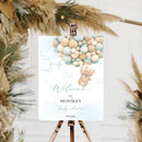 GobekUsa Personalized Teddy Bear Baby Shower Welcome Sign