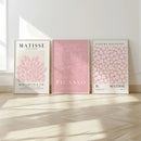 GobekUsa Pink Abstract Sage Wall Art Set