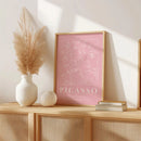 GobekUsa Pink Abstract Sage Wall Art Set