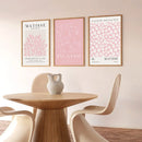 GobekUsa Pink Abstract Sage Wall Art Set