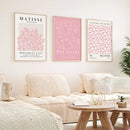 GobekUsa Pink Abstract Sage Wall Art Set