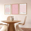 Pink abstract sage wall art set bedroom matisse and picasso prints by Decorbites