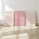 Pink abstract sage wall art set bedroom matisse and picasso prints by Decorbites