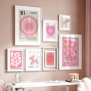 Minimalist pink angel number framed art set bedroom gallery wall art by Decorbites