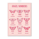 Minimalist pink angel number framed art set bedroom gallery wall art