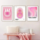 Minimalist pink angel number framed art set bedroom gallery wall art