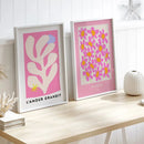 Minimalist pink angel number framed art set bedroom gallery wall art by Decorbites