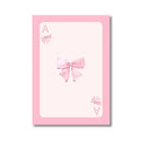 Watercolor pink bows and cherries art set bedroom wall art by Decorbites