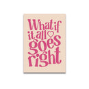 Modern ciao bella pink cartoon print canvas – bedroom wall art by Decorbites
