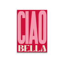 Modern ciao bella pink cartoon print canvas – bedroom wall art by Decorbites