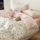 GobekUsa Pink Floral Bedding Set - Queen Size