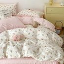 GobekUsa Pink Floral Bedding Set - Queen Size