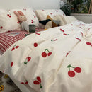 GobekUsa Pink Floral Bedding Set - Queen Size