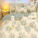 GobekUsa Pink Flowers Duvet Cover Set for Girls and Boys
