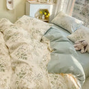 GobekUsa Pink Flowers Duvet Cover Set for Girls and Boys