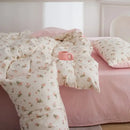 GobekUsa Pink Flowers Duvet Cover Set for Girls and Boys
