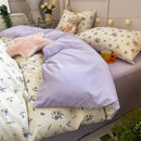 GobekUsa Pink Flowers Duvet Cover Set for Girls and Boys