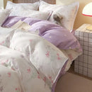 GobekUsa Pink Flowers Duvet Cover Set for Girls and Boys