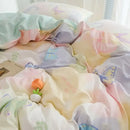 GobekUsa Pink Flowers Duvet Cover Set for Girls and Boys