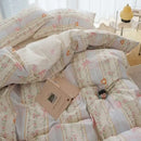 GobekUsa Pink Flowers Duvet Cover Set for Girls and Boys