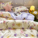 GobekUsa Pink Flowers Duvet Cover Set for Girls and Boys