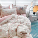 GobekUsa Pink Flowers Duvet Cover Set for Girls and Boys