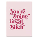 GobekUsa Pink Makeup Funny Quote Art Poster