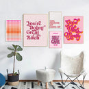 GobekUsa Pink Makeup Funny Quote Art Poster