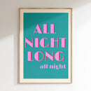 GobekUsa Pink Music Lyrics Wall Art Canvas