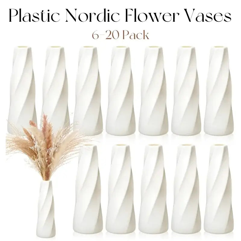 GobekUsa Plastic Retro Flower Vases 6-20 Pack