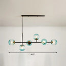 GobekUsa Postmodern 6-Light Island Lamp with Glass Ball Shades for Dining Rooms