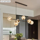 GobekUsa Postmodern 6-Light Island Lamp with Glass Ball Shades for Dining Rooms