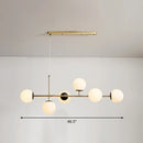 GobekUsa Postmodern 6-Light Island Lamp with Glass Ball Shades for Dining Rooms