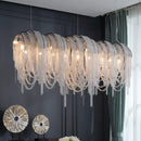 GobekUsa Postmodern Aluminum Tassel Pendant Lighting with 10 Bulbs - Island Ceiling Light