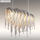GobekUsa Postmodern Aluminum Tassel Pendant Lighting with 10 Bulbs - Island Ceiling Light