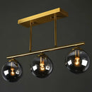 GobekUsa Postmodern Brass Island Light with Globe Glass Shade: Stylish Metal Ceiling Fixture