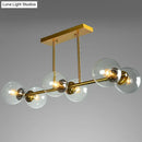 GobekUsa Postmodern Brass Island Light with Globe Glass Shade: Stylish Metal Ceiling Fixture