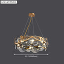GobekUsa Postmodern Circle Pendant Light: Glass Brass Restaurant Island Fixture