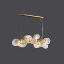 GobekUsa Postmodern Circle Pendant Light: Glass Brass Restaurant Island Fixture