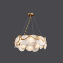 GobekUsa Postmodern Circle Pendant Light: Glass Brass Restaurant Island Fixture