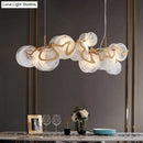 GobekUsa Postmodern Circle Pendant Light: Glass Brass Restaurant Island Fixture