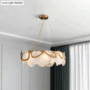 GobekUsa Postmodern Circle Pendant Light: Glass Brass Restaurant Island Fixture