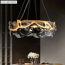 GobekUsa Postmodern Circle Pendant Light: Glass Brass Restaurant Island Fixture