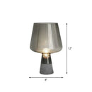 GobekUsa Postmodern Glass Night Lamp with Cement Base: Cup Shaped Table Light for Bedroom