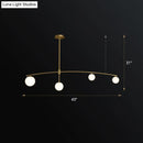 GobekUsa Postmodern Gold Island Pendant Light with Frosted White Glass Orb Shape